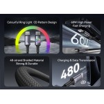 USAMS καλώδιο USB-C SJ752, 60W, 480Mbps, 1.2m, μπεζ USB-C (Type-C)