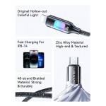 USAMS καλώδιο Lightning σε USB-C SJ749, 30W, 480Mbps, 1.2m, μαύρο USB-C (Type-C)