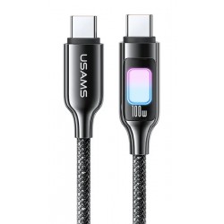 USAMS καλώδιο USB-C SJ750, 100W, 480Mbps, 1.2m, μαύρο USB-C (Type-C)