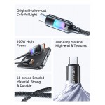 USAMS καλώδιο USB-C SJ750, 100W, 480Mbps, 1.2m, μαύρο USB-C (Type-C)