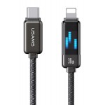 USAMS καλώδιο Lightning σε USB-C SJ743, 30W, 480Mbps, 1.2m, μαύρο USB-C (Type-C)