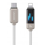 USAMS καλώδιο Lightning σε USB-C SJ743, 30W, 480Mbps, 1.2m, λευκό USB-C (Type-C)
