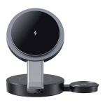 USAMS ασύρματος φορτιστής CD234, 3 σε 1, 15W, μαύρος Φορτιστές Κινητών