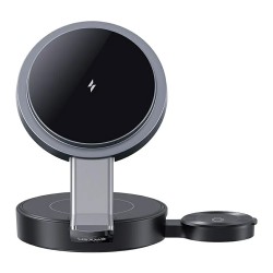 USAMS ασύρματος φορτιστής CD234, 3 σε 1, 15W, μαύρος Φορτιστές Κινητών