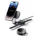 USAMS ασύρματος φορτιστής CD234, 3 σε 1, 15W, μαύρος Φορτιστές Κινητών