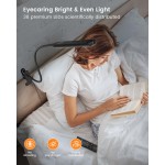 GLOCUSENT φωτιστικό γραφείου GLCSNTA1901 με κλιπ, τηλεχειριστήριο, έως 220lm, μαύρο Φωτιστικά