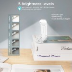 GLOCUSENT LED φακός διαβάσματος GLCSNTBL304, επαναφορτιζόμενος, έως 28lm, λευκός Φακοί