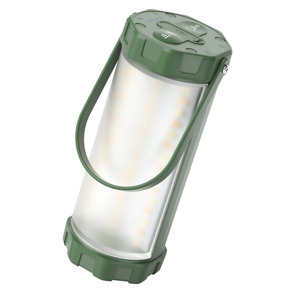 GLOCUSENT LED φανάρι GLCSNTCL001G, επαναφορτιζόμενο, έως 1200lm, IP68, πράσινο Φακοί