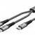 GOOBAY καλώδιο USB-C σε 2x USB-C 75739, 60W, 480Mbps, 1.5m, γκρι