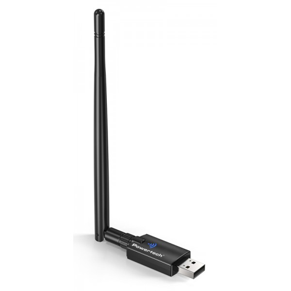 POWERTECH ασύρματος USB αντάπτορας δικτύου & Bluetooth 5.3 PT-1386, 900Mbps WiFi 6 Κάρτες Δικτύου - USB Dongles