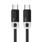 CABLETIME καλώδιο USB-C CT-CM60-PBW, 60W PD, 480Mbps, 1m, μαύρο USB-C (Type-C)