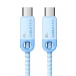 CABLETIME καλώδιο USB-C CT-CM60-PBL, 60W PD, 480Mbps, 0.25m, μπλε USB-C (Type-C)