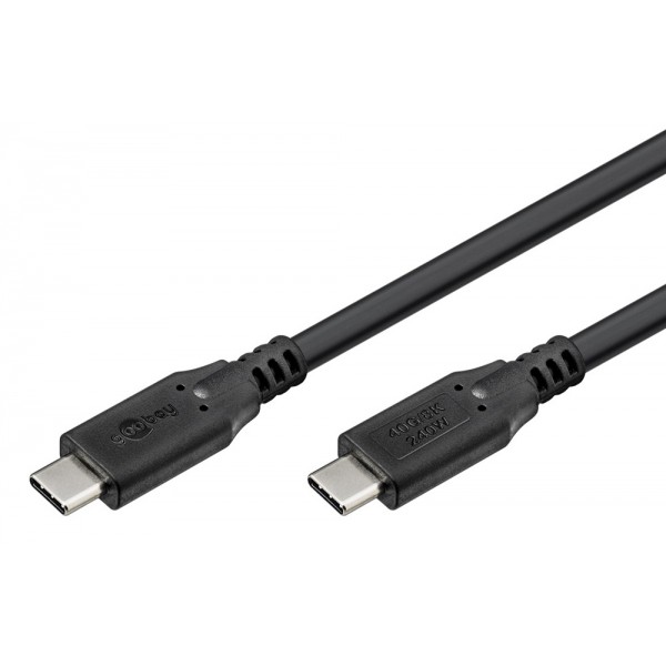 GOOBAY καλώδιο USB-C 74183, USB4, 240W, 40Gbps, 8K/60Hz, 1m, μαύρο USB-C (Type-C)