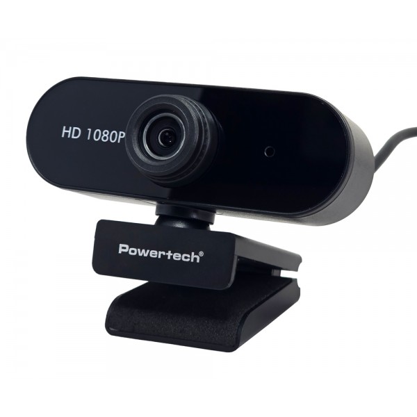POWERTECH web camera PT-1382, 2MP, 1080p FHD, ρυθμιζόμενη εστίαση, 1.5m, μαύρη Web Κάμερες