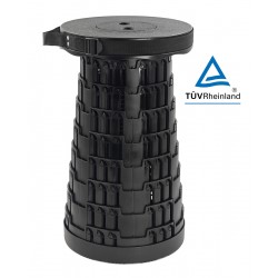 POWERTECH πτυσσόμενο καρεκλάκι HUH-0230, αντοχή έως 250kg, 25.5x45cm, μαύρο Εποχιακά Είδη