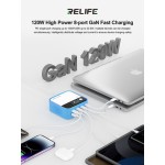 RELIFE σταθμός φόρτισης Q2, 4x USB-C & 4x USB, 120W, GaN, μπλε Φορτιστές Κινητών