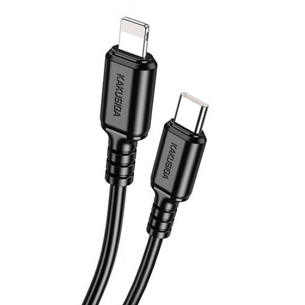 KAKUSIGA καλώδιο Lightning σε USB-C KSC-982, 20W, 480Mbps, 1m, μαύρο USB-C (Type-C)