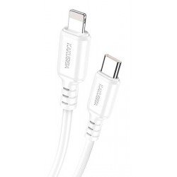 KAKUSIGA καλώδιο Lightning σε USB-C KSC-982, 20W, 480Mbps, 1m, λευκό USB-C (Type-C)