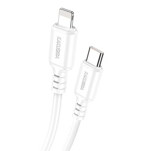 KAKUSIGA καλώδιο Lightning σε USB-C KSC-982, 20W, 480Mbps, 1m, λευκό USB-C (Type-C)
