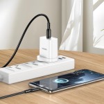 KAKUSIGA καλώδιο USB-C σε USB-C KSC-984, σιλικόνης, 60W, 480Mbps, 1m, λευκό USB-C (Type-C)
