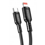 KAKUSIGA καλώδιο Lightning σε USB-C KSC-984, σιλικόνης, 27W, 480Mbps, 1m, μαύρο USB-C (Type-C)