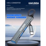 KAKUSIGA USB hub KSC-1417, 4x θυρών, USB 3.0, 5Gbps, USB-C σύνδεση, γκρι USB Hubs - Card Readers