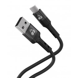 POWERTECH καλώδιο USB-C σε USB PTR-0161, σιλικόνης, 60W, 480Mbps, 1m, μαύρο USB-C (Type-C)
