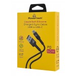 POWERTECH καλώδιο USB-C σε USB PTR-0161, σιλικόνης, 60W, 480Mbps, 1m, μαύρο USB-C (Type-C)