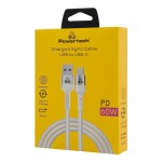 POWERTECH καλώδιο USB-C σε USB PTR-0160, 60W, 480Mbps, 1m, λευκό USB-C (Type-C)