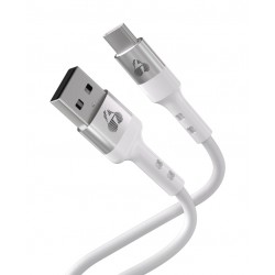 POWERTECH καλώδιο USB-C σε USB PTR-0162, σιλικόνης, 60W, 480Mbps, 1m, λευκό USB-C (Type-C)