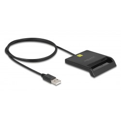 DELOCK card reader 91724 για smart card, USB σύνδεση, 480Mbps, μαύρο USB Hubs - Card Readers