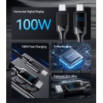 USAMS καλώδιο USB-C SJ742, 100W, 480Mbps, 1.2m, λευκό USB-C (Type-C)