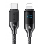 USAMS καλώδιο Lightning σε USB-C SJ741, 30W, 480Mbps, 1.2m, μαύρο USB-C (Type-C)