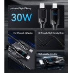 USAMS καλώδιο Lightning σε USB-C SJ741, 30W, 480Mbps, 1.2m, μαύρο USB-C (Type-C)