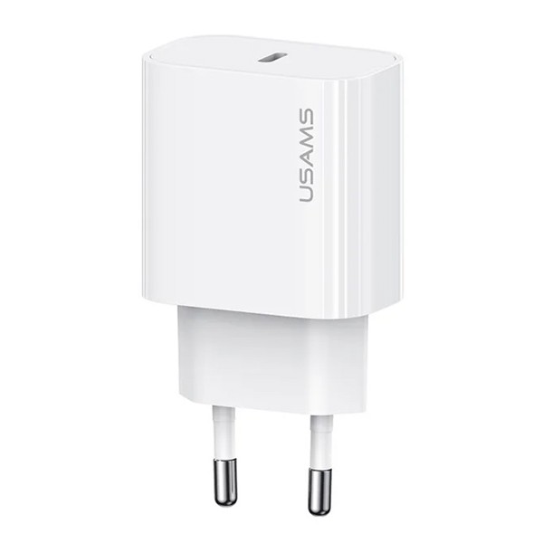 USAMS φορτιστής τοίχου CC226, USB-C, 20W, λευκός Φορτιστές Κινητών