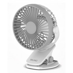 BRUNO ανεμιστήρας με κλίπ BRN-0230, επαναφορτιζόμενος, λευκός/γκρι Ανεμιστήρες