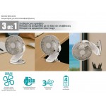 BRUNO ανεμιστήρας με κλίπ BRN-0230, επαναφορτιζόμενος, λευκός/γκρι Ανεμιστήρες