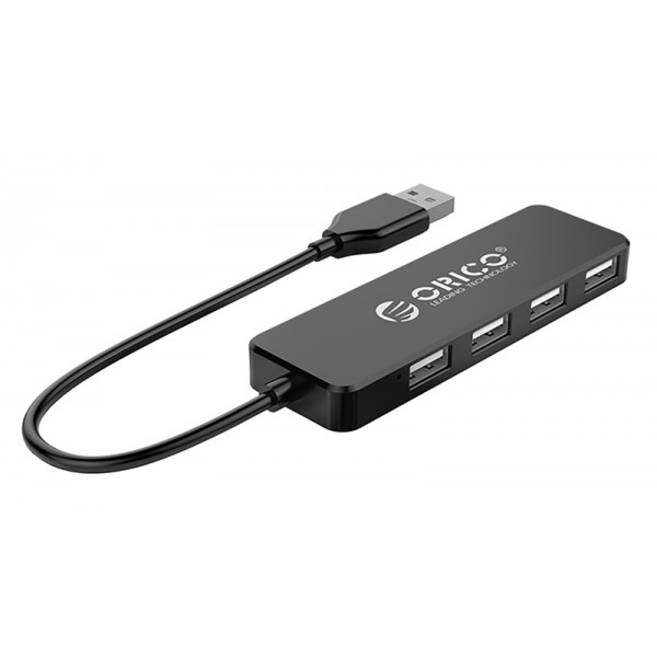 ORICO USB hub FL01, 4x θυρών, USB 2.0, 480Mbps, USB σύνδεση, μαύρο USB Hubs - Card Readers