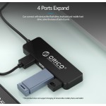 ORICO USB hub FL01, 4x θυρών, USB 2.0, 480Mbps, USB σύνδεση, μαύρο USB Hubs - Card Readers