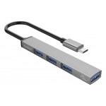 ORICO USB hub AH-13, 4x θυρών, USB 3.0, 5Gbps, USB-C σύνδεση, γκρι USB Hubs - Card Readers