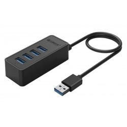 ORICO USB hub W5P-U3, 4x θύρες USB 3.0 5Gbps, USB σύνδεση, 1m καλώδιο, μαύρο USB Hubs - Card Readers