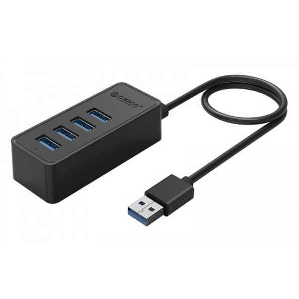 ORICO USB hub W5P-U3, 4x θύρες USB 3.0 5Gbps, USB σύνδεση, 1m καλώδιο, μαύρο USB Hubs - Card Readers