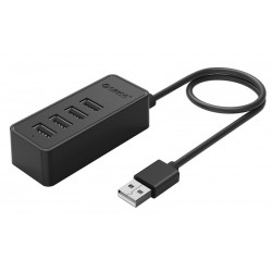ORICO USB hub W5P-U2, 4x θυρών, USB 2.0, 480Mbps, USB σύνδεση, 1m καλώδιο, μαύρο USB Hubs - Card Readers