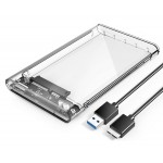 ORICO θήκη για 2.5" SATA HDD/SSD 2139U3, 5Gbps, διάφανη Θήκες & Trays Σκληρών Δίσκων