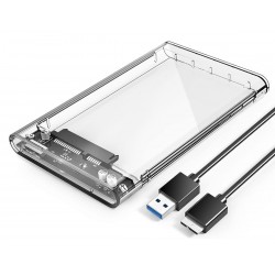 ORICO θήκη για 2.5" SATA HDD/SSD 2139U3, 5Gbps, διάφανη Θήκες & Trays Σκληρών Δίσκων