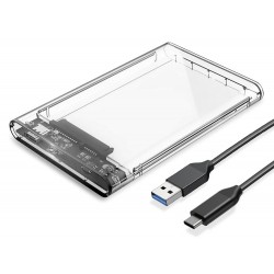 ORICO θήκη για 2.5" SATA HDD/SSD 2139C3, 5Gbps, διάφανη Θήκες & Trays Σκληρών Δίσκων