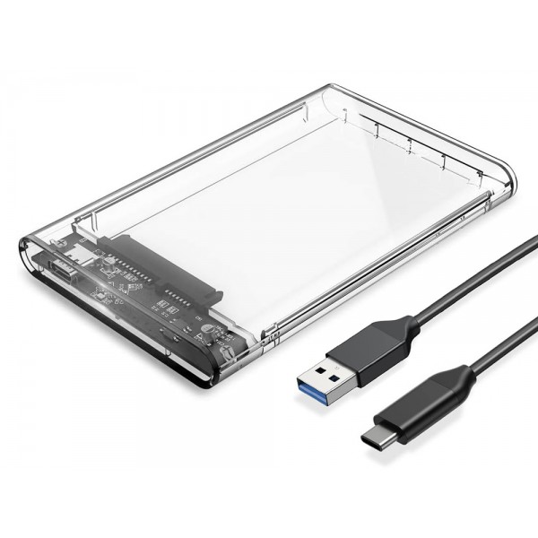 ORICO θήκη για 2.5" SATA HDD/SSD 2139C3, 5Gbps, διάφανη Θήκες & Trays Σκληρών Δίσκων