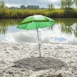 PROPLUS βάση ομπρέλας παραλίας 360816 για κοντάρι διαμέτρου 31-35mm, μεταλλική, ασημί Εποχιακά Είδη