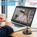 CMTECK επιτραπέζιο μικρόφωνο G009 με εύκαμπτο βραχίονα, omnidirectional, USB, μαύρο Μικρόφωνα