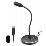 CMTECK επιτραπέζιο μικρόφωνο G009 με εύκαμπτο βραχίονα, omnidirectional, USB, μαύρο Μικρόφωνα